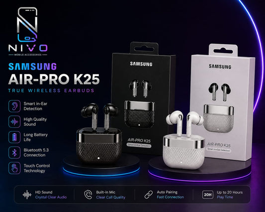 Samsung K25 Air Pro Wireless Bluetooth Earbuds – TWS Stereo Earphones