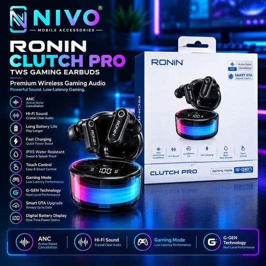RONIN CLUTCH PRO – TWS Gaming Earbuds